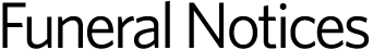 Funeral Notices